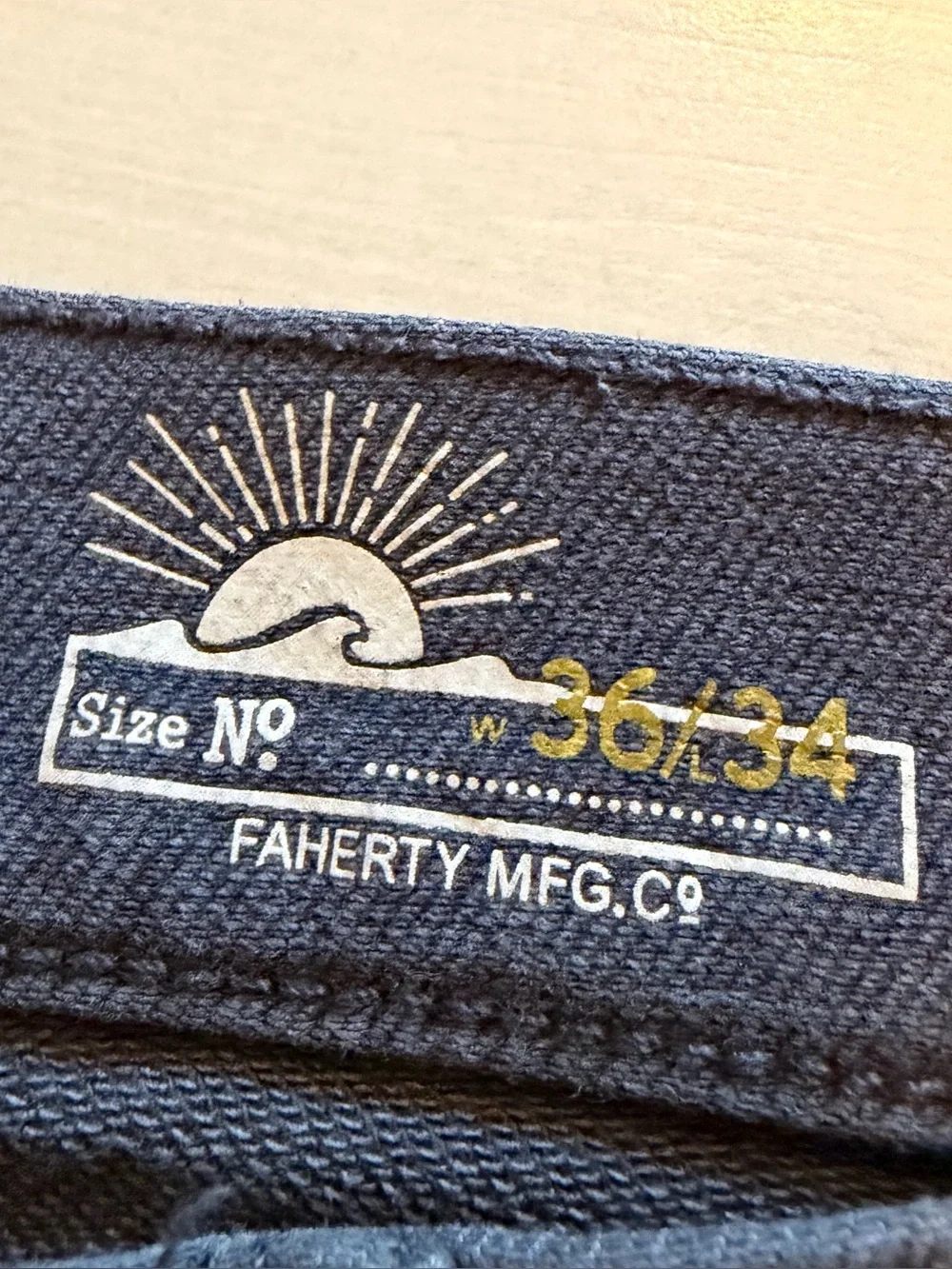 Faherty Men's Gray Straight Slim Pants 36/34